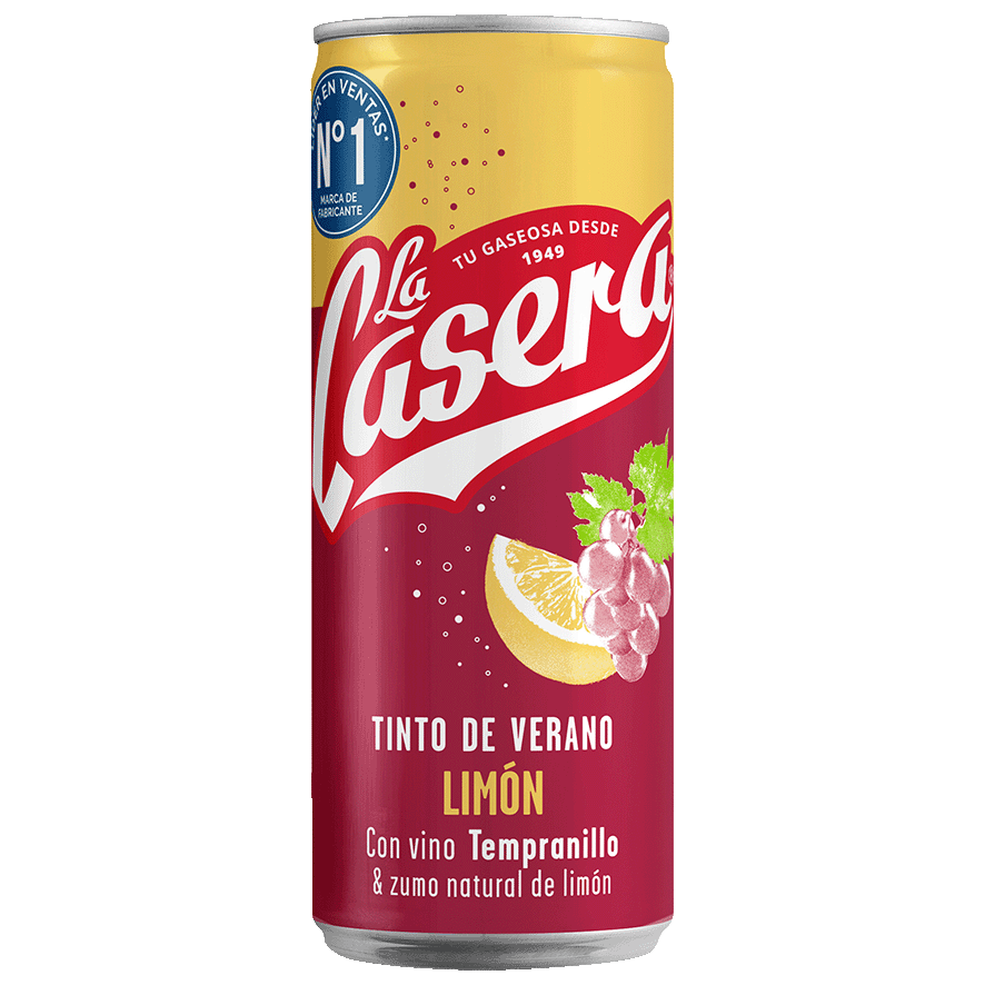 tinto de verano con refresco de limón lata 33 cl - La Casera